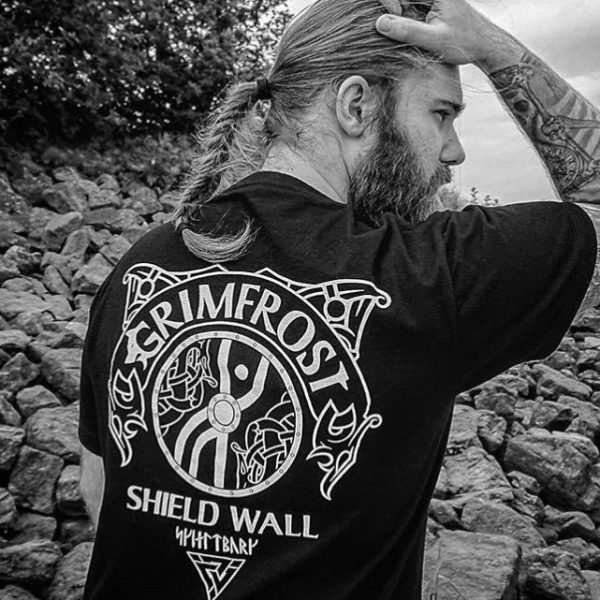 T-shirt, Shield Wall, Black Cheap