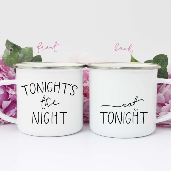 Tonight s the Night Not Tonight Mug, Valentine s Mug, Mug for Husband, Mug for Wife Discount - Image 3