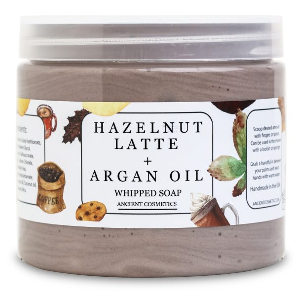 Hazelnut Latte + Argan Whipped Soap For Sale
