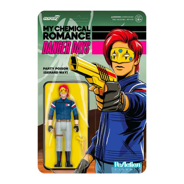 MY CHEMICAL ROMANCE REACTION FIGURES - WAVE 1 (DANGER DAYS) - PARTY POISON (UNMASKED) on Sale
